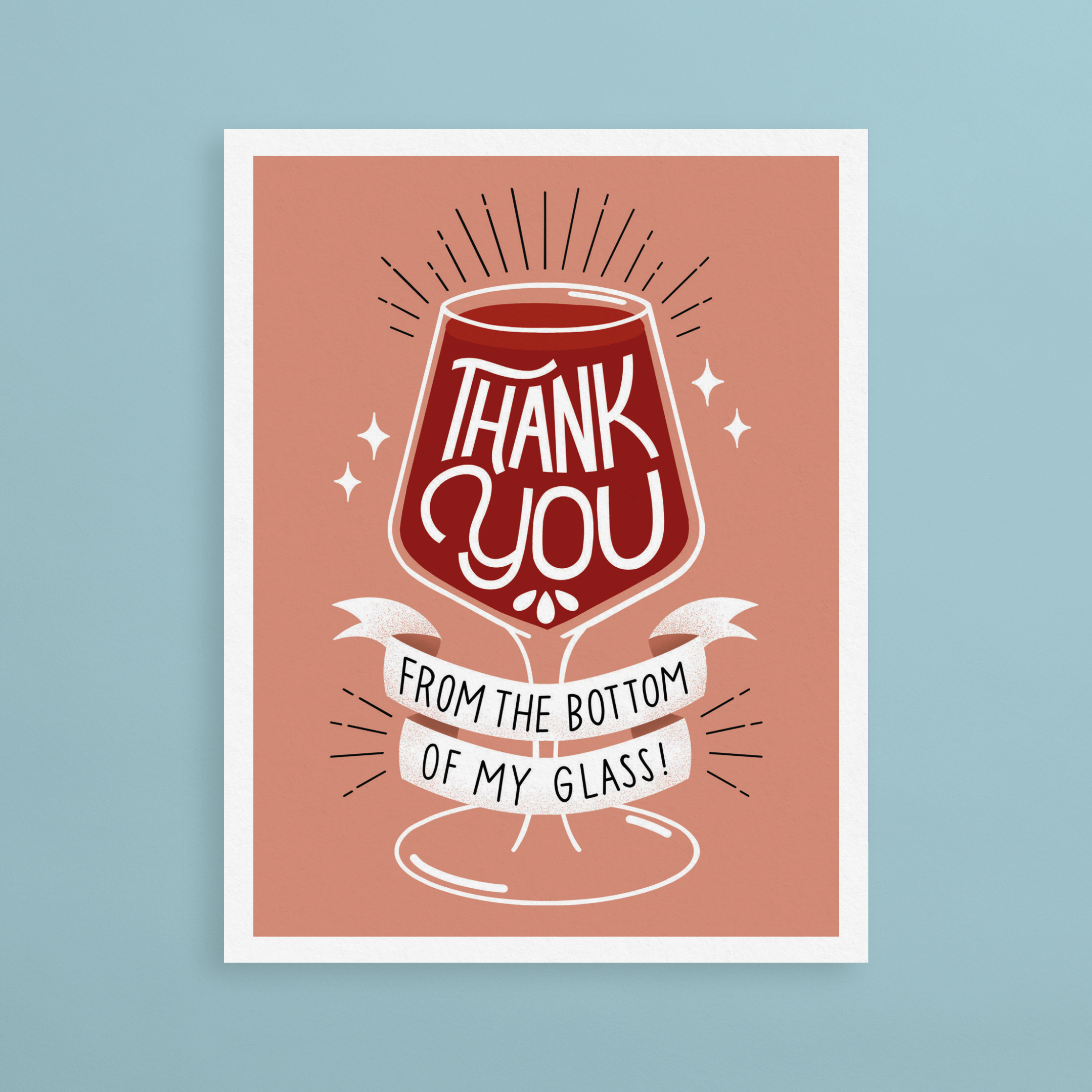 Thank You Wine by Peace Love Art Co | Postable