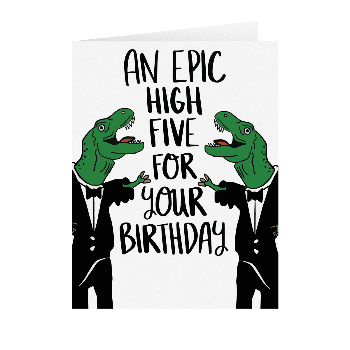 Dinosaurs High Five Card Birthday Dinosaurs High Five Card Birthday