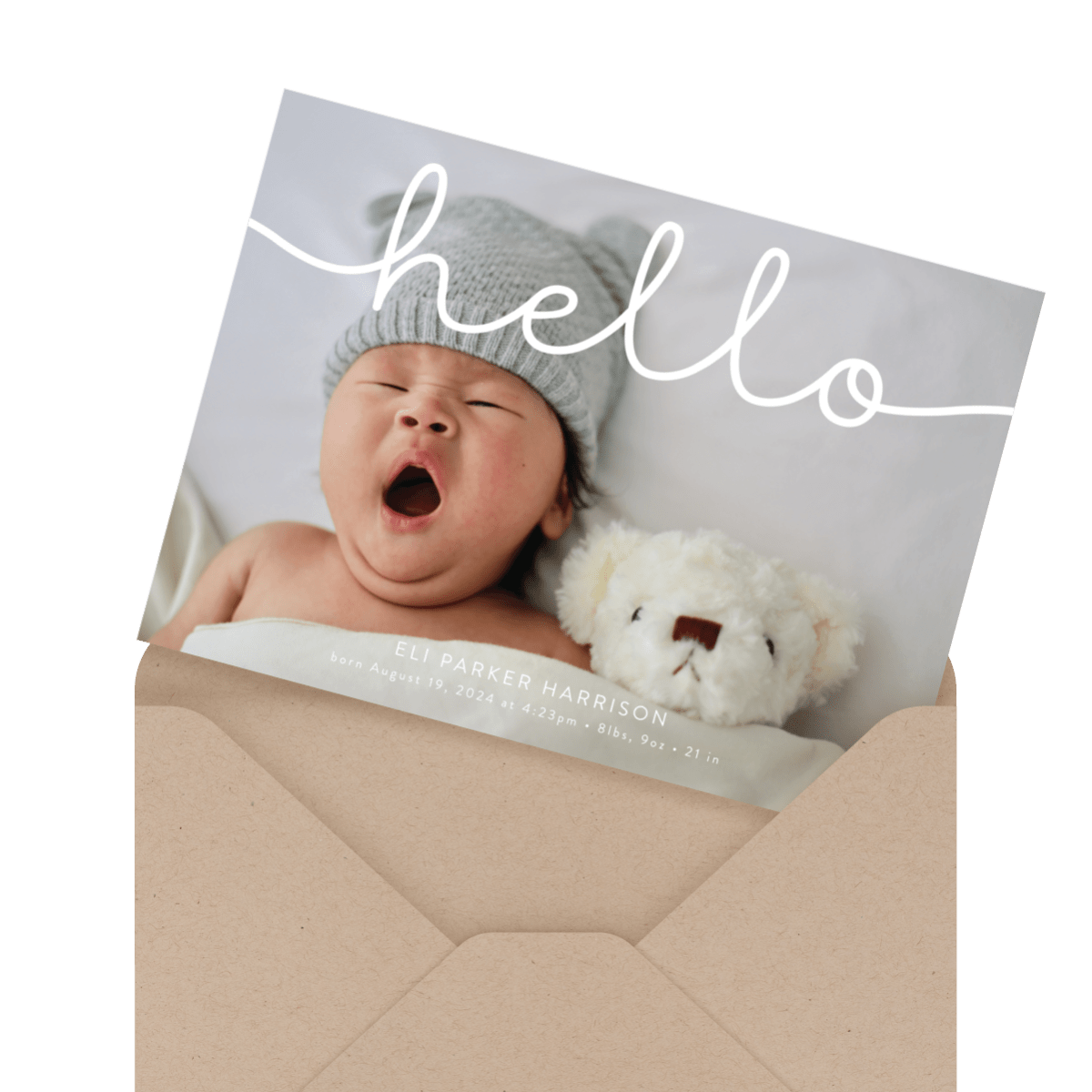 adorable custom photo baby card