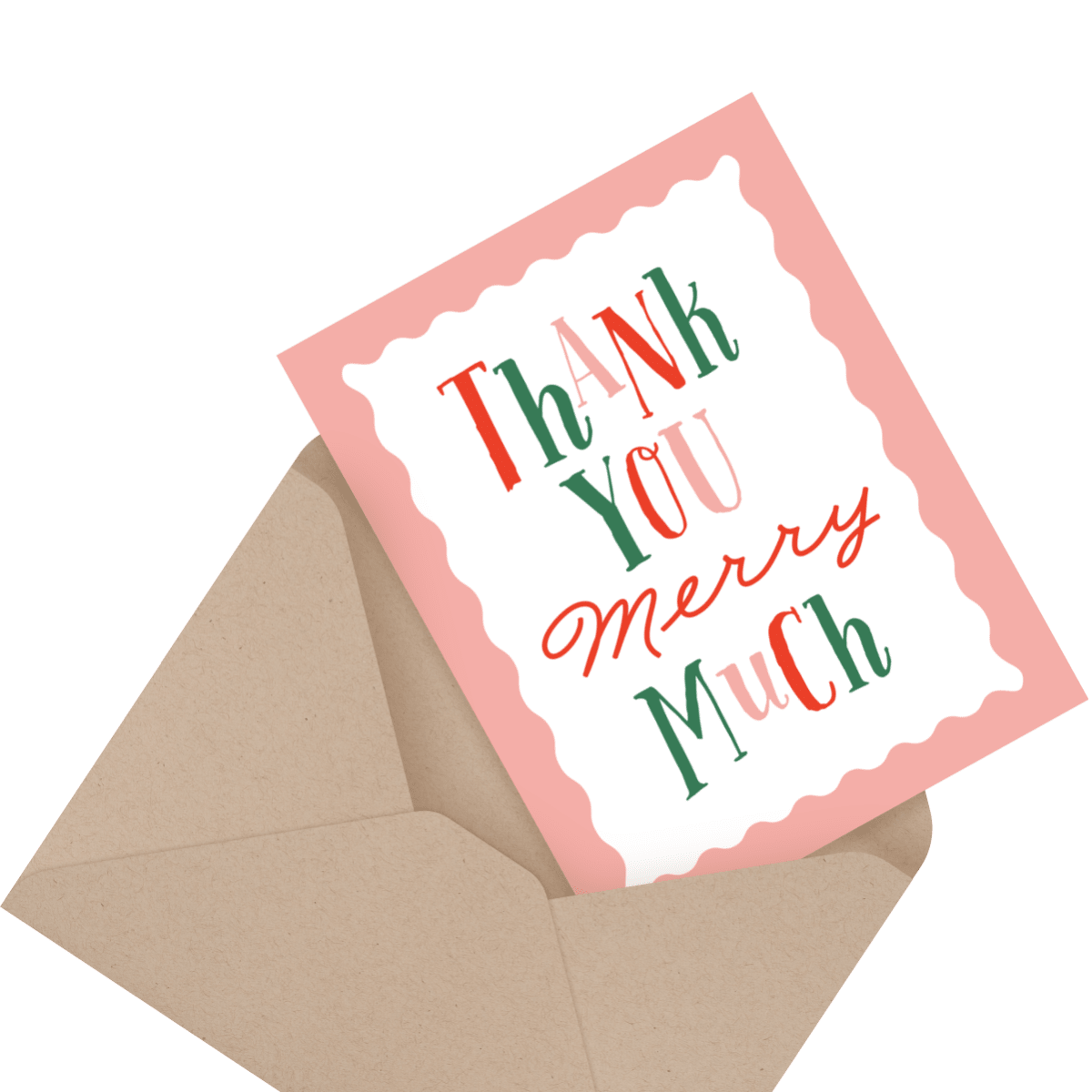 christmas lights holiday thank you card