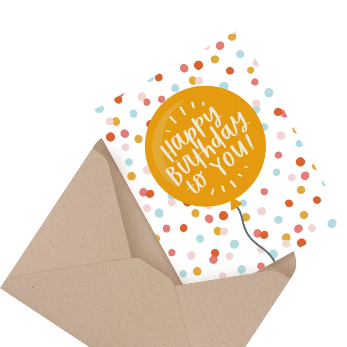 cute painted birthday card