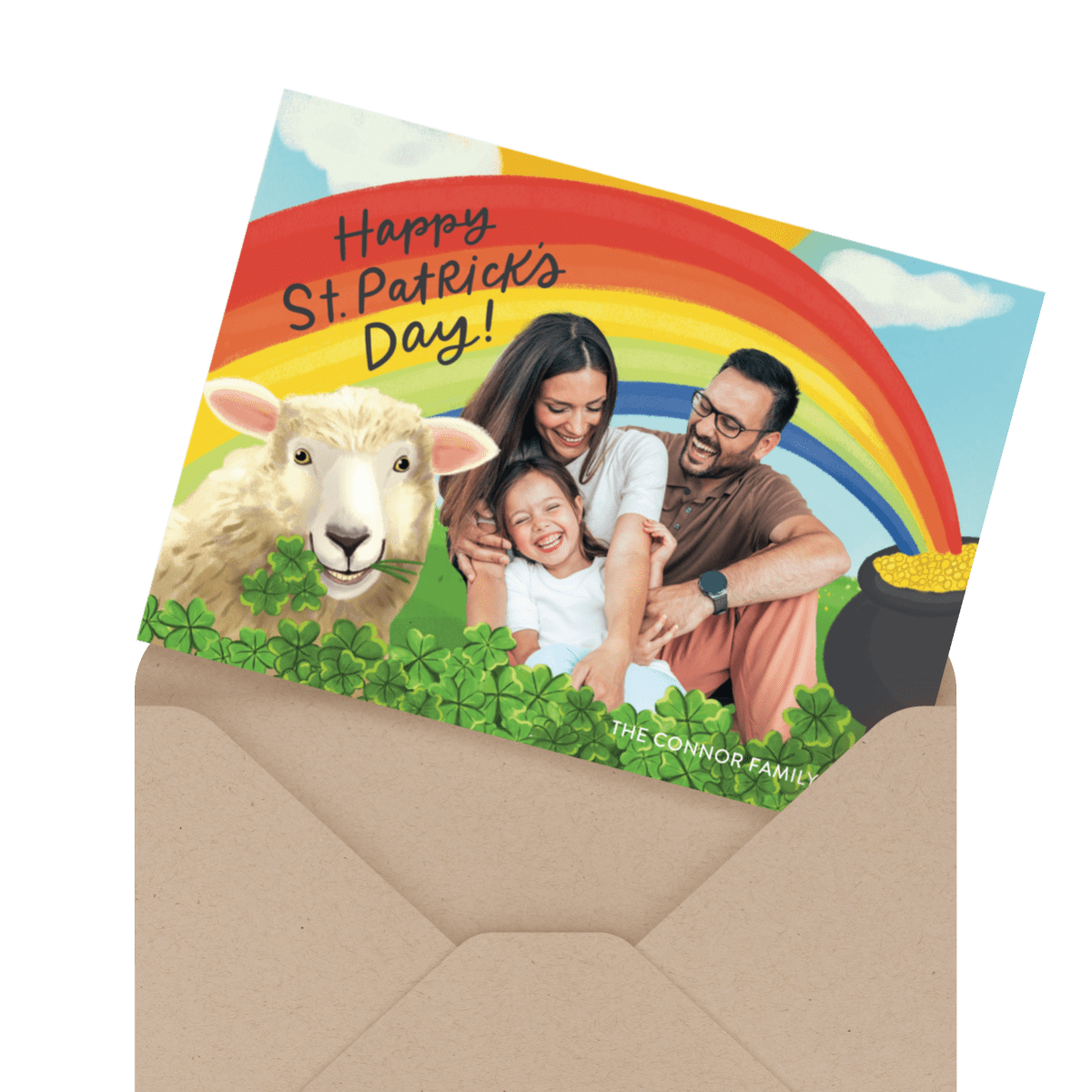 floral st patricks day card