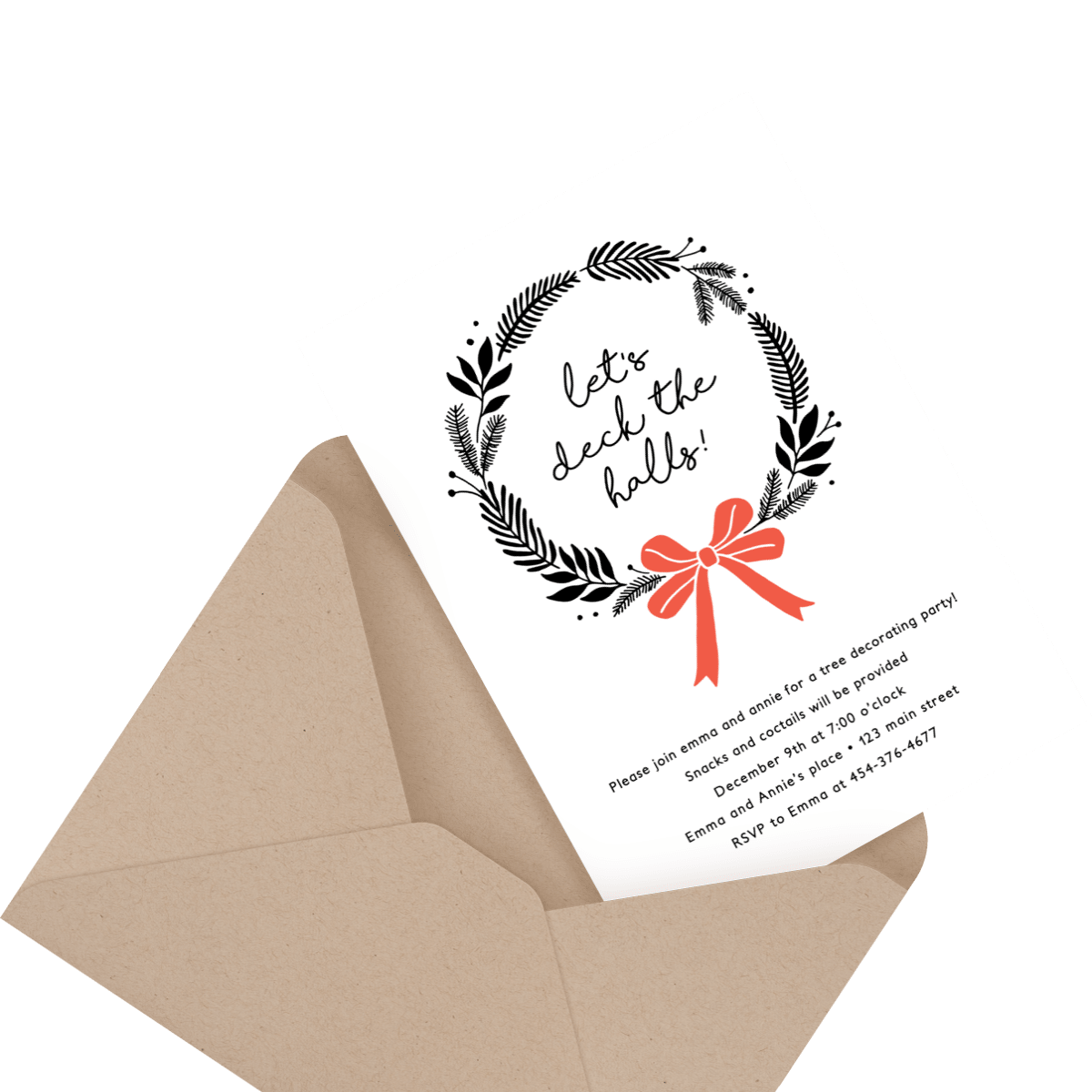 cheerful new years eve holiday party invite