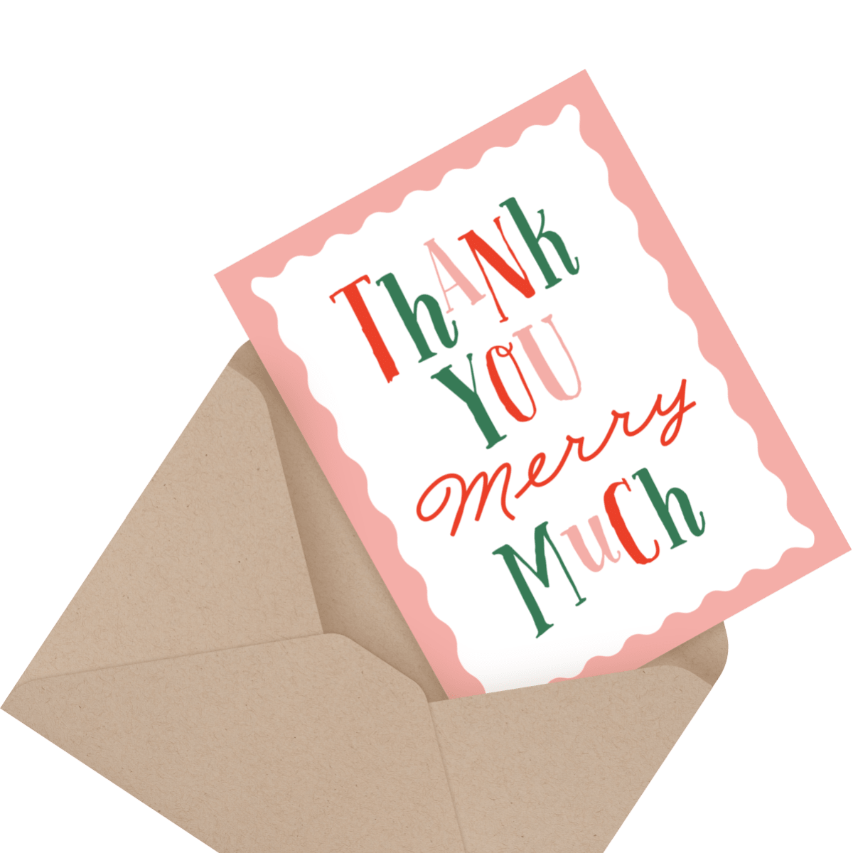 christmas lights holiday thank you card